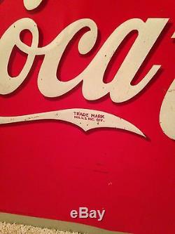 Vintage 1938 Drink Coca Cola Bottle And Yellow Dot Cool