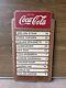 Vintage 1939 Wood Masonite Coca-Cola Menu Board Kay Display
