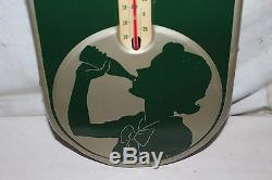 Vintage 1940 Coca Cola Soda Pop Bottle 16 Embossed Metal Thermometer SignWorks