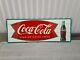 Vintage 1940's-1950's Coca Cola Sign of Good Taste Fishtail Metal Sign