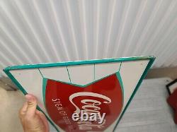 Vintage 1940's-1950's Coca Cola Sign of Good Taste Fishtail Metal Sign