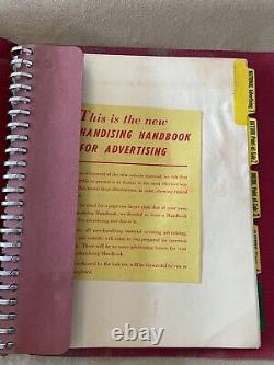 Vintage 1940's Coca-Cola Bottlers Advertising Sign Poster Handbook Binder Coke
