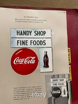 Vintage 1940's Coca-Cola Bottlers Advertising Sign Poster Handbook Binder Coke