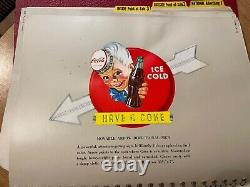 Vintage 1940's Coca-Cola Bottlers Advertising Sign Poster Handbook Binder Coke