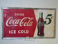 Vintage 1940's Coca Cola sign
