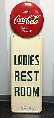 Vintage 1940's Ladies Room Coca-Cola Sign Rare