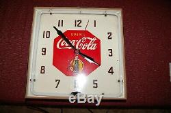 Vintage 1941 Neon COCA COLA Electric Wall Clock FULLY RESTORED COKE Sign