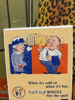 Vintage 1941 Whistle Orange Sign Coca Cola Coke 7up Pepsi Orange Crush Dr Pepper