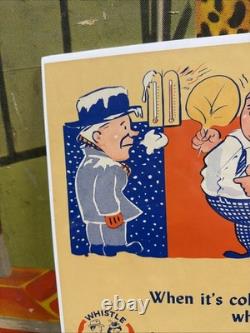 Vintage 1941 Whistle Orange Sign Coca Cola Coke 7up Pepsi Orange Crush Dr Pepper
