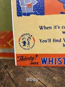 Vintage 1941 Whistle Orange Sign Coca Cola Coke 7up Pepsi Orange Crush Dr Pepper