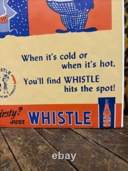 Vintage 1941 Whistle Orange Sign Coca Cola Coke 7up Pepsi Orange Crush Dr Pepper