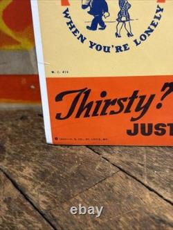 Vintage 1941 Whistle Orange Sign Coca Cola Coke 7up Pepsi Orange Crush Dr Pepper