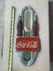 Vintage 1941 coca -cola double bottle thermometer tin sign Original, Great Shape
