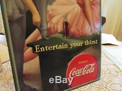 Vintage 1942 16 by 27 Ballerina Coca Cola Cardboard Lithograph