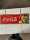 Vintage 1942 Coca Cola Metal Sign Original