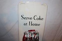 Vintage 1947 Coca Cola Soda Pop Bottle 6 Pack Gas Station 41 Metal SignNice