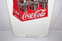 Vintage 1948 Coca Cola Serve Coke At Home Soda Pop Bottle 41 Metal Sign
