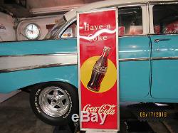 Vintage 1948 Coca Cola Sign with Bottle
