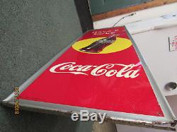 Vintage 1948 Coca Cola Sign with Bottle