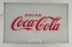 Vintage 1950-60's Drink Coca-Cola Advertising Light Up Sign Price Brothers Inc