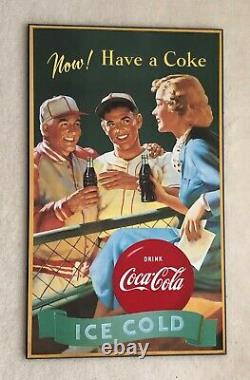 Vintage, 1950, Coke, Paper, Poster Sign, Pro-Mounted, Ready to hang, EX/EX+