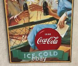 Vintage, 1950, Coke, Paper, Poster Sign, Pro-Mounted, Ready to hang, EX/EX+