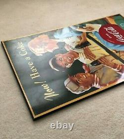 Vintage, 1950, Coke, Paper, Poster Sign, Pro-Mounted, Ready to hang, EX/EX+