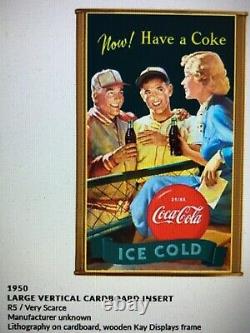 Vintage, 1950, Coke, Paper, Poster Sign, Pro-Mounted, Ready to hang, EX/EX+