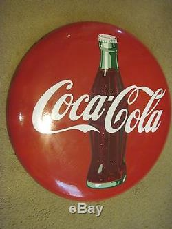 Vintage 1950's / 1960's Coca Cola Porcelain COKE 24 Button Advertising Sign