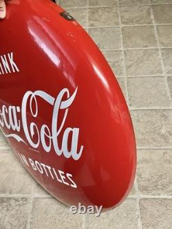 Vintage 1950's 24 Porcelain Coca Cola In Bottles Button Sign Coke Advertising