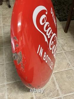 Vintage 1950's 24 Porcelain Coca Cola In Bottles Button Sign Coke Advertising