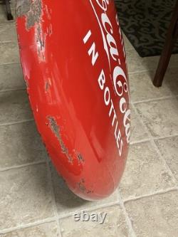 Vintage 1950's 24 Porcelain Coca Cola In Bottles Button Sign Coke Advertising