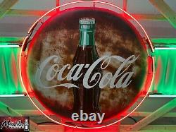 Vintage 1950's COCA COLA Coke Button Neon Sign Mancave / Restaurant Decor