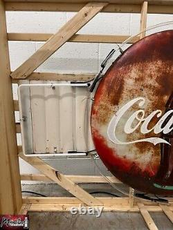 Vintage 1950's COCA COLA Coke Button Neon Sign Mancave / Restaurant Decor