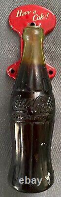 Vintage 1950's Coca-Cola Bottle Metal & Plastic Door Pull