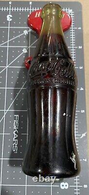 Vintage 1950's Coca-Cola Bottle Metal & Plastic Door Pull