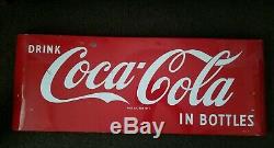 Vintage 1950's Coca Cola Sled Sign original