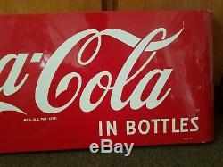 Vintage 1950's Coca Cola Sled Sign original