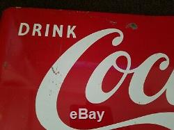 Vintage 1950's Coca Cola Sled Sign original