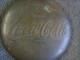 Vintage 1950's Coca Cola advertising Brass Button Sign 16 Diameter