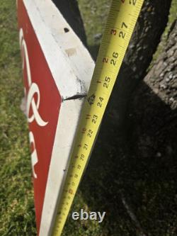 Vintage 1950's Metal Coca-Cola Sign 5ft X 2ft Original! Great Large Size