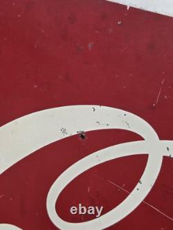 Vintage 1950's Metal Coca-Cola Sign 5ft X 2ft Original! Great Large Size