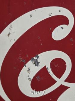 Vintage 1950's Metal Coca-Cola Sign 5ft X 2ft Original! Great Large Size