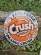 Vintage 1950's Orange Crush Feel Fresh Porcelain Gas Station Soda Sign, Coke