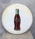 Vintage 1950's Original 24 White Porcelain Coca Cola Bottle Button Metal Sign