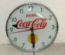 Vintage 1950's Pam Coca Cola Clock Sign