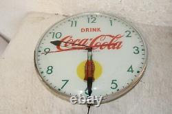 Vintage 1950's Pam Coca Cola Clock Sign