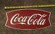 Vintage 1950's Reproduction Coca Cola Retro Fishtail Metal Sign 16x7.5