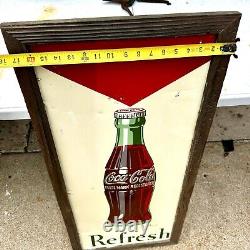 Vintage 1950s COCA COLA Sign BOTTLE ADVERTISING Vertical