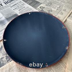 Vintage 1950s Coca Cola 12 Inch Convex Porcelain Enamel Sign